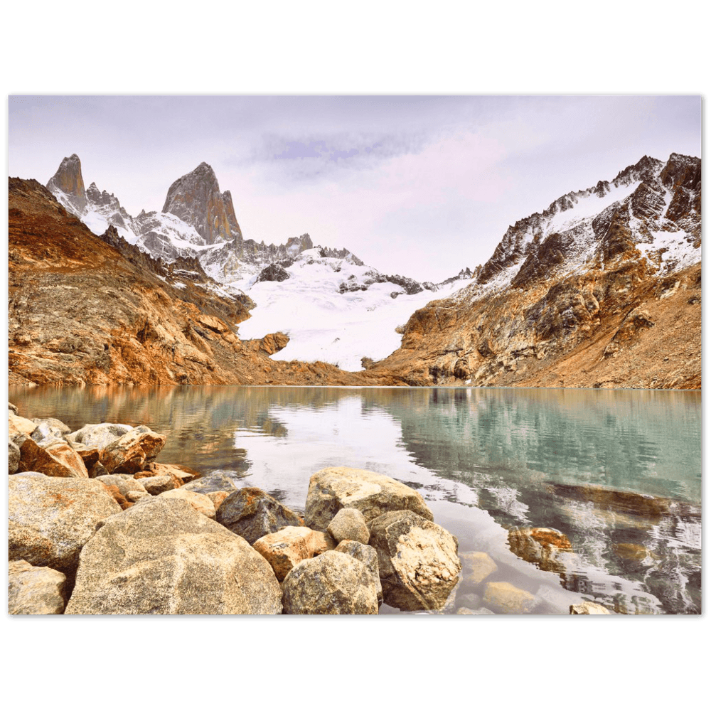 Fitz Roy mit See - Printree.ch abenteuer, amerika, argentinien, Berg, bergbach, berge, berühmt, einfachschweizer, exklusiv, fitz, fitzroy, Foto, Fotografie, gipfel, gletscher, Icon, Land, landschaft, panorama, patagonien, roy, soziale Medien, süd, Südamerika, tourismus, unesco, wahrzeichen, wandern, wanderung