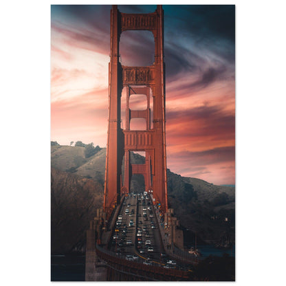 Golden Gate Bridge Poster - Printree.ch Aussichtspunkt, Brücke, Foto, Fotografie, Fotospot, Golden Gate Bridge, Kalifornien, Küste, Landschaft, Panorama, Reisen, San Francisco, Sehenswürdigkeit, Tourismus, unsplash