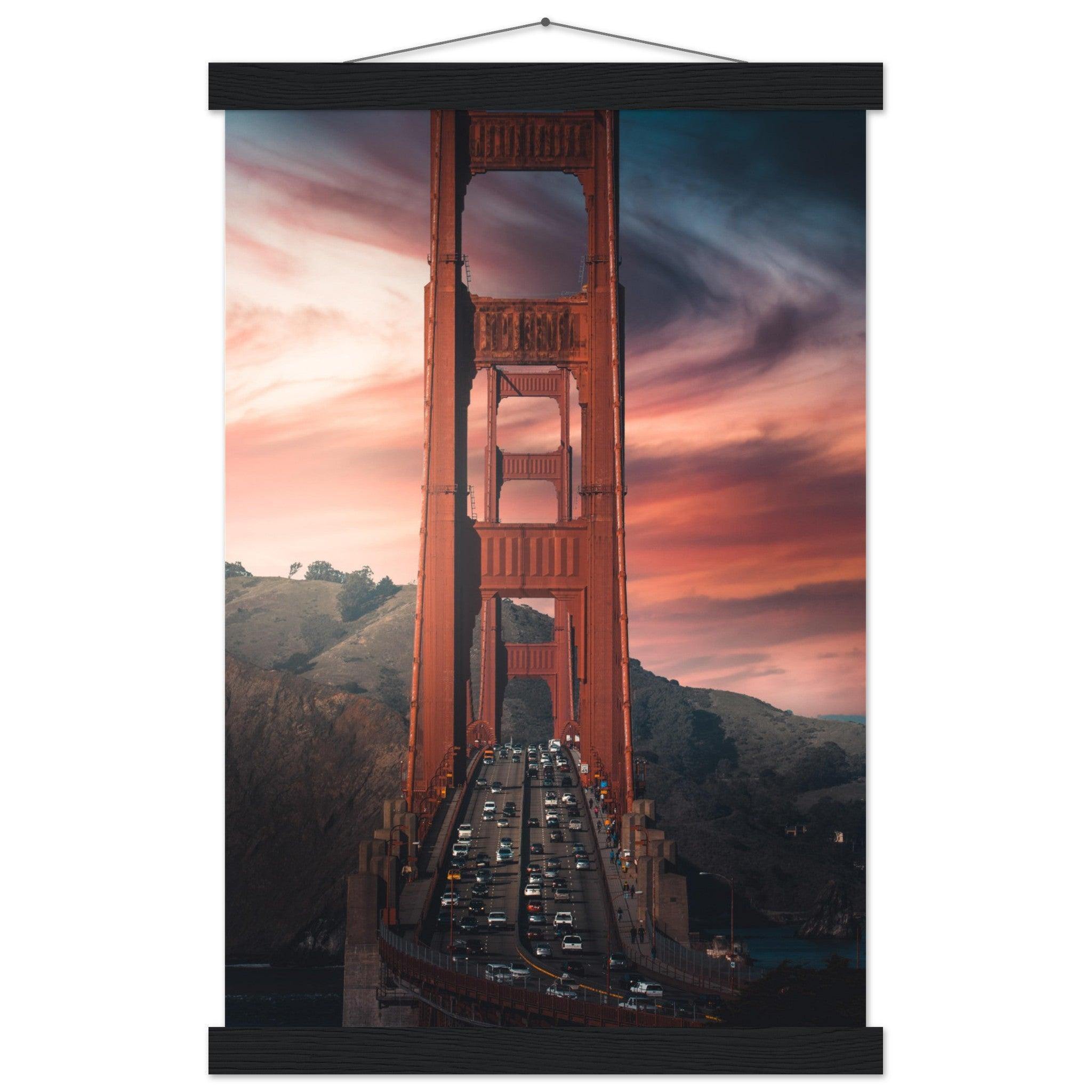 Golden Gate Bridge Poster - Printree.ch Aussichtspunkt, Brücke, Foto, Fotografie, Fotospot, Golden Gate Bridge, Kalifornien, Küste, Landschaft, Panorama, Reisen, San Francisco, Sehenswürdigkeit, Tourismus, unsplash