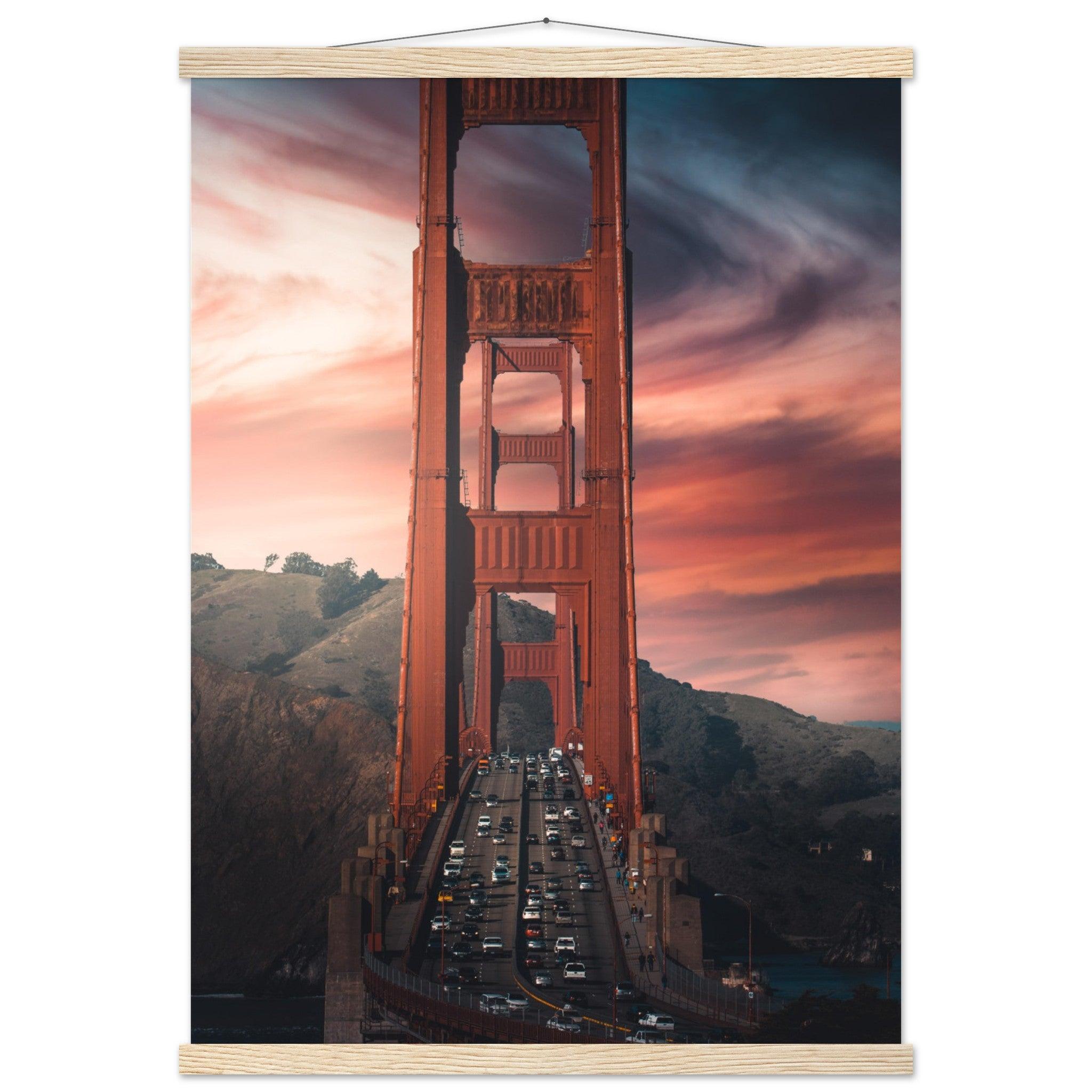 Golden Gate Bridge Poster - Printree.ch Aussichtspunkt, Brücke, Foto, Fotografie, Fotospot, Golden Gate Bridge, Kalifornien, Küste, Landschaft, Panorama, Reisen, San Francisco, Sehenswürdigkeit, Tourismus, unsplash