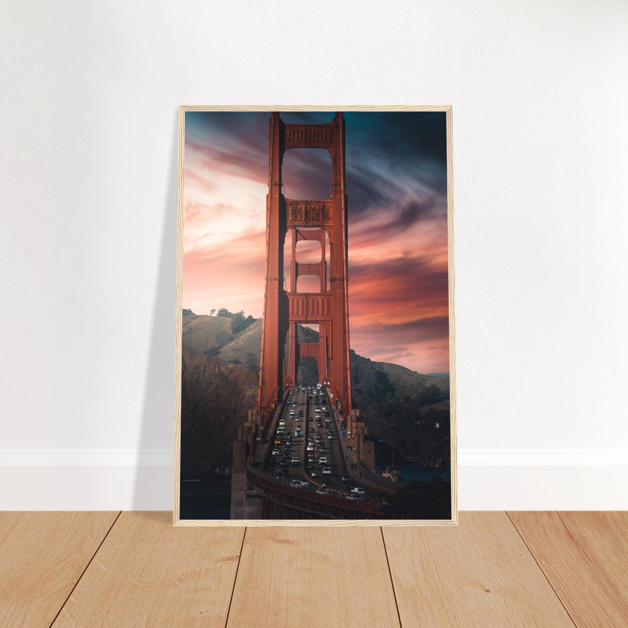 Golden Gate Bridge Poster - Printree.ch Aussichtspunkt, Brücke, Foto, Fotografie, Fotospot, Golden Gate Bridge, Kalifornien, Küste, Landschaft, Panorama, Reisen, San Francisco, Sehenswürdigkeit, Tourismus, unsplash