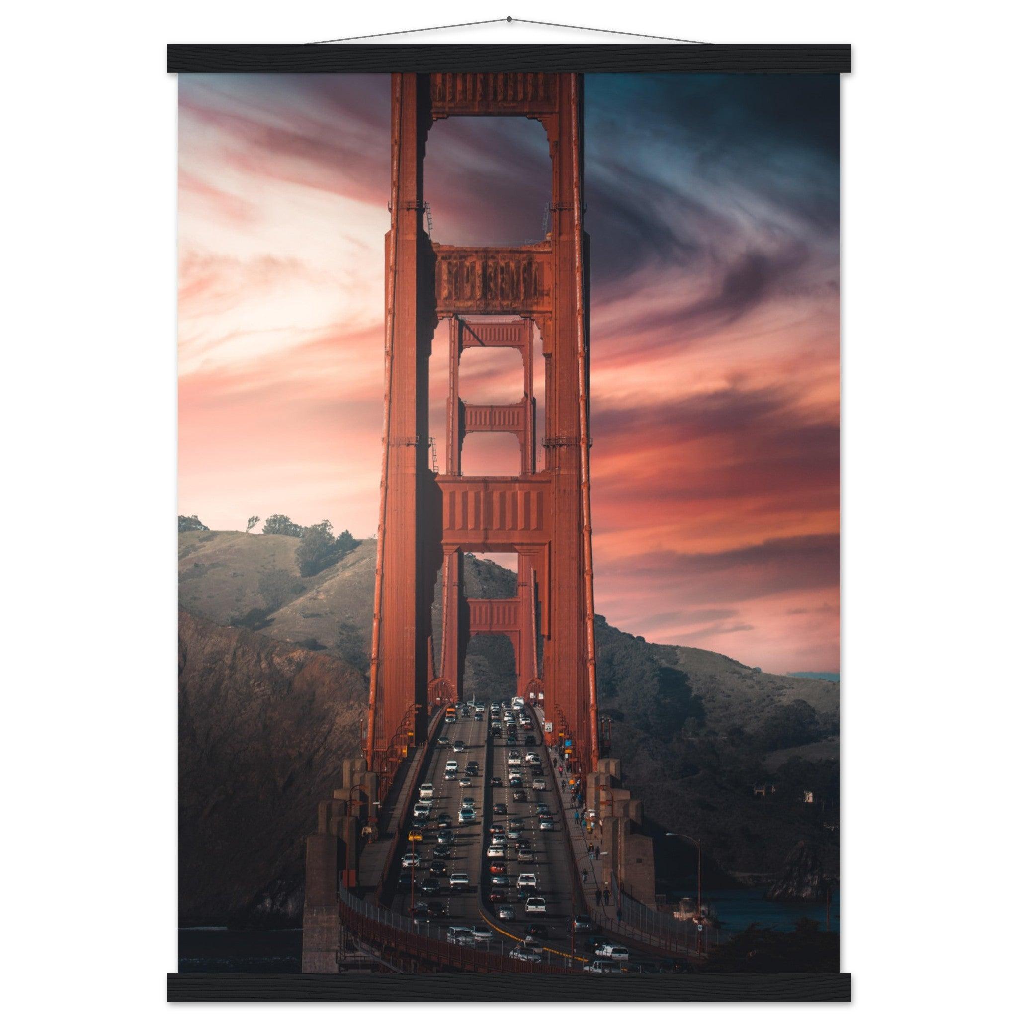 Golden Gate Bridge Poster - Printree.ch Aussichtspunkt, Brücke, Foto, Fotografie, Fotospot, Golden Gate Bridge, Kalifornien, Küste, Landschaft, Panorama, Reisen, San Francisco, Sehenswürdigkeit, Tourismus, unsplash