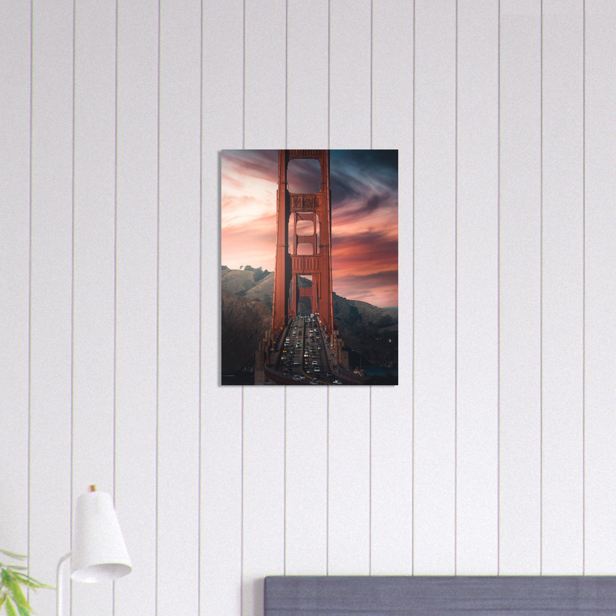 Golden Gate Bridge Poster - Printree.ch Aussichtspunkt, Brücke, Foto, Fotografie, Fotospot, Golden Gate Bridge, Kalifornien, Küste, Landschaft, Panorama, Reisen, San Francisco, Sehenswürdigkeit, Tourismus, unsplash