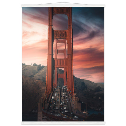 Golden Gate Bridge Poster - Printree.ch Aussichtspunkt, Brücke, Foto, Fotografie, Fotospot, Golden Gate Bridge, Kalifornien, Küste, Landschaft, Panorama, Reisen, San Francisco, Sehenswürdigkeit, Tourismus, unsplash