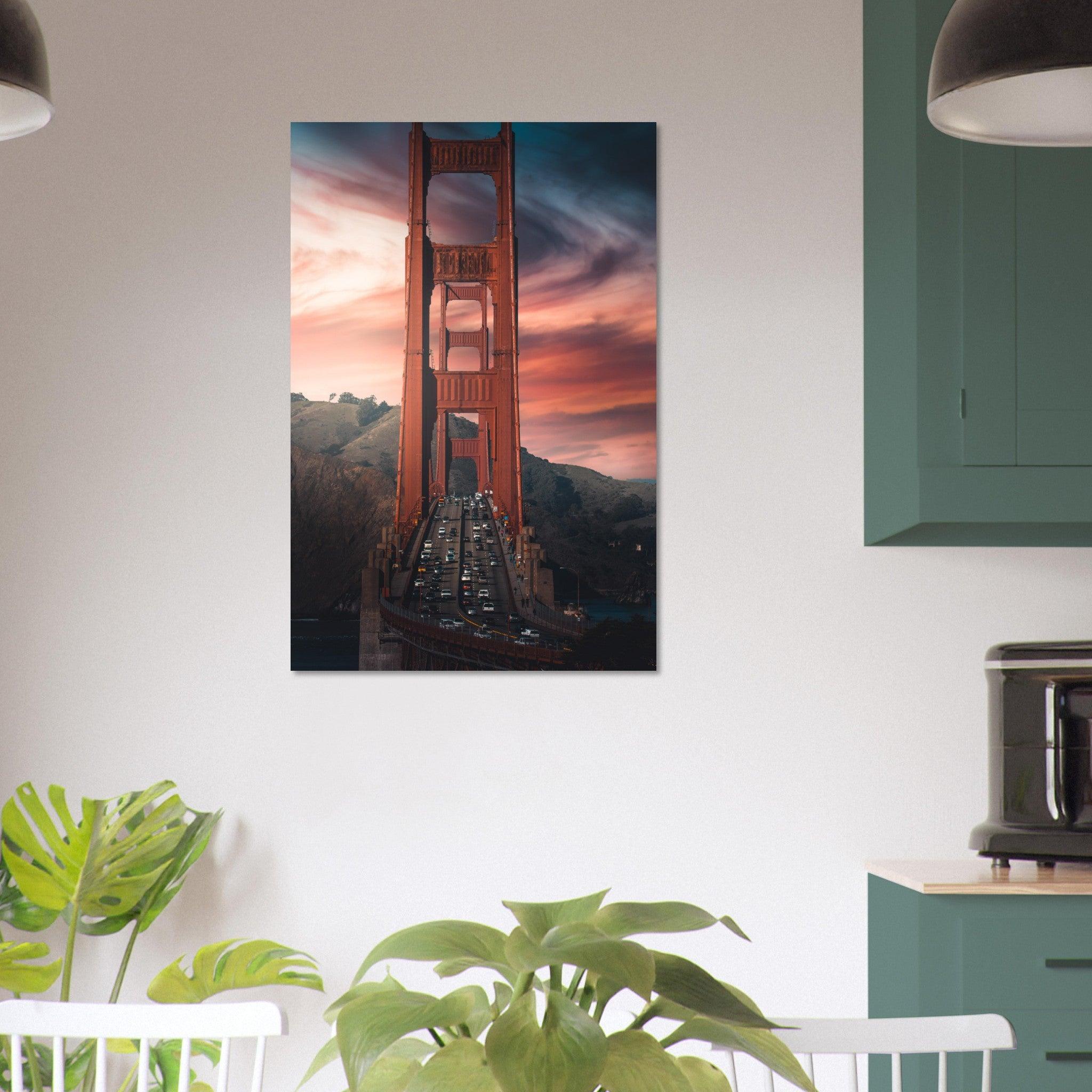 Golden Gate Bridge Poster - Printree.ch Aussichtspunkt, Brücke, Foto, Fotografie, Fotospot, Golden Gate Bridge, Kalifornien, Küste, Landschaft, Panorama, Reisen, San Francisco, Sehenswürdigkeit, Tourismus, unsplash