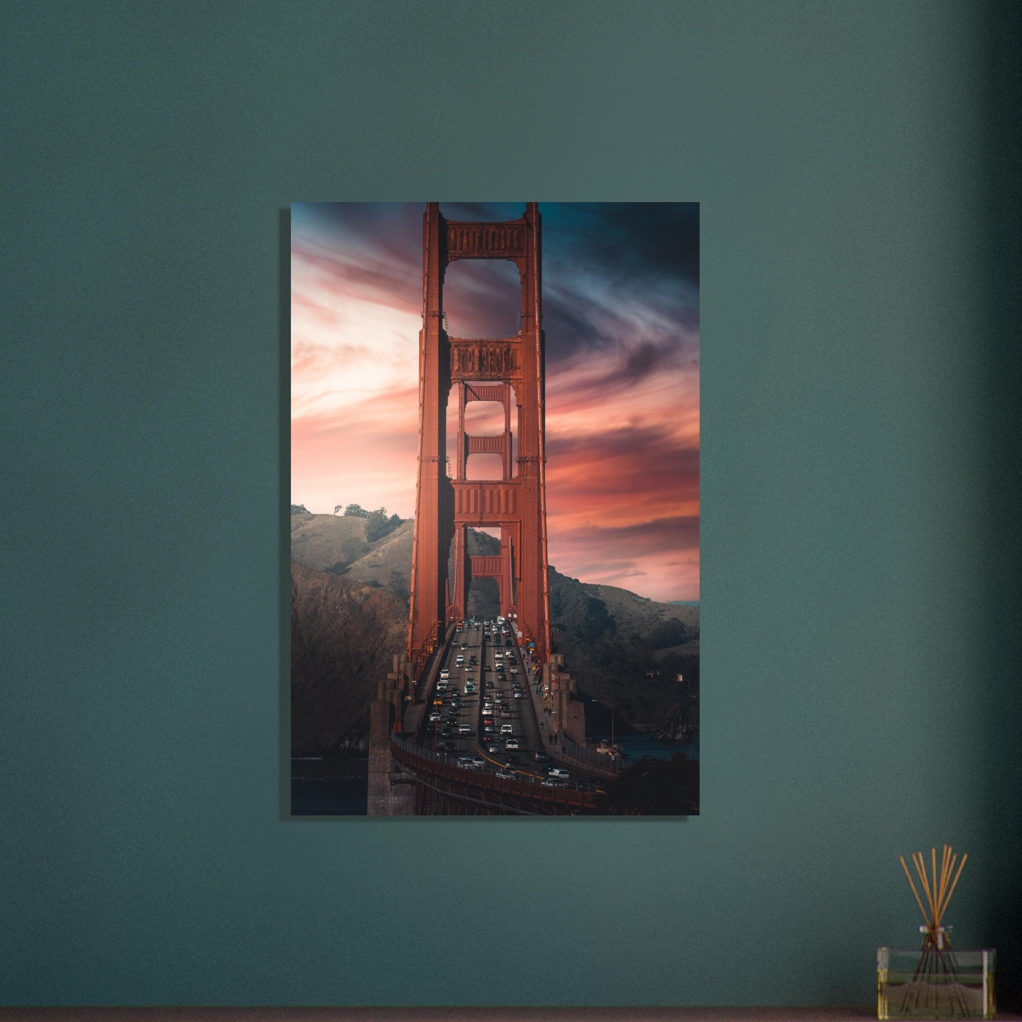 Golden Gate Bridge Poster - Printree.ch Aussichtspunkt, Brücke, Foto, Fotografie, Fotospot, Golden Gate Bridge, Kalifornien, Küste, Landschaft, Panorama, Reisen, San Francisco, Sehenswürdigkeit, Tourismus, unsplash