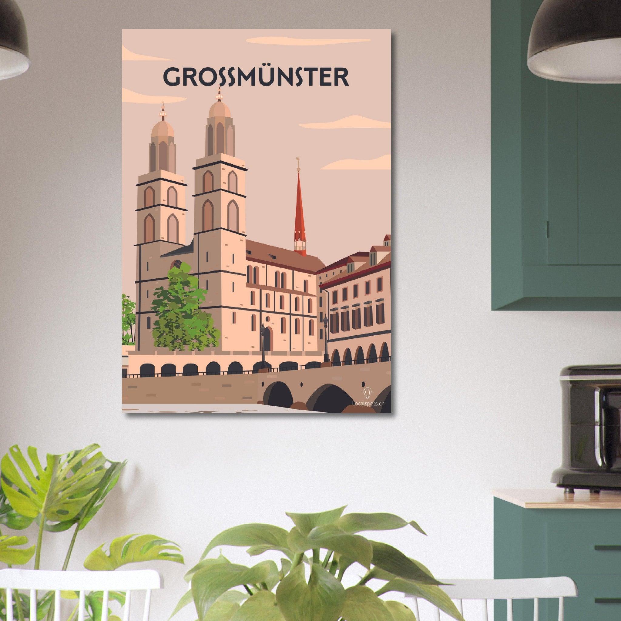 Grossmünster - Printree.ch Localspot, Minimal, Minimalismus