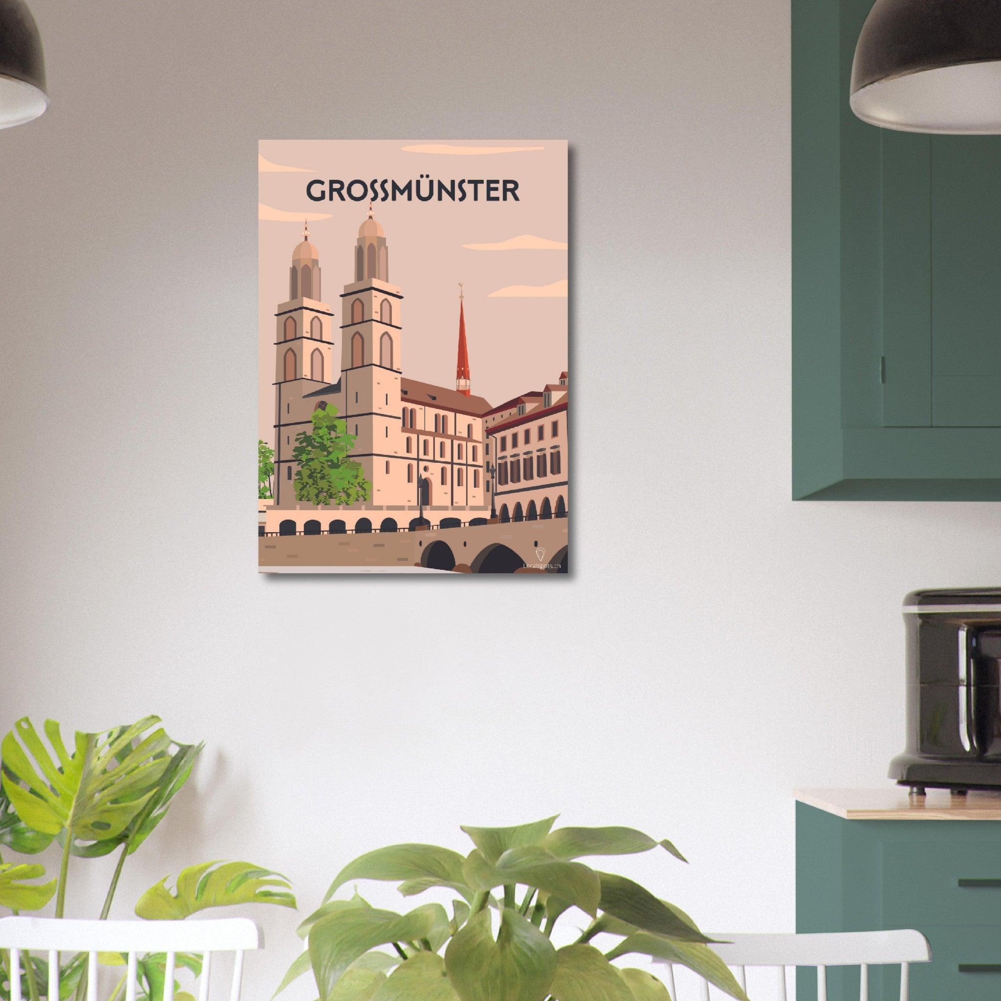 Grossmünster - Printree.ch Localspot, Minimal, Minimalismus