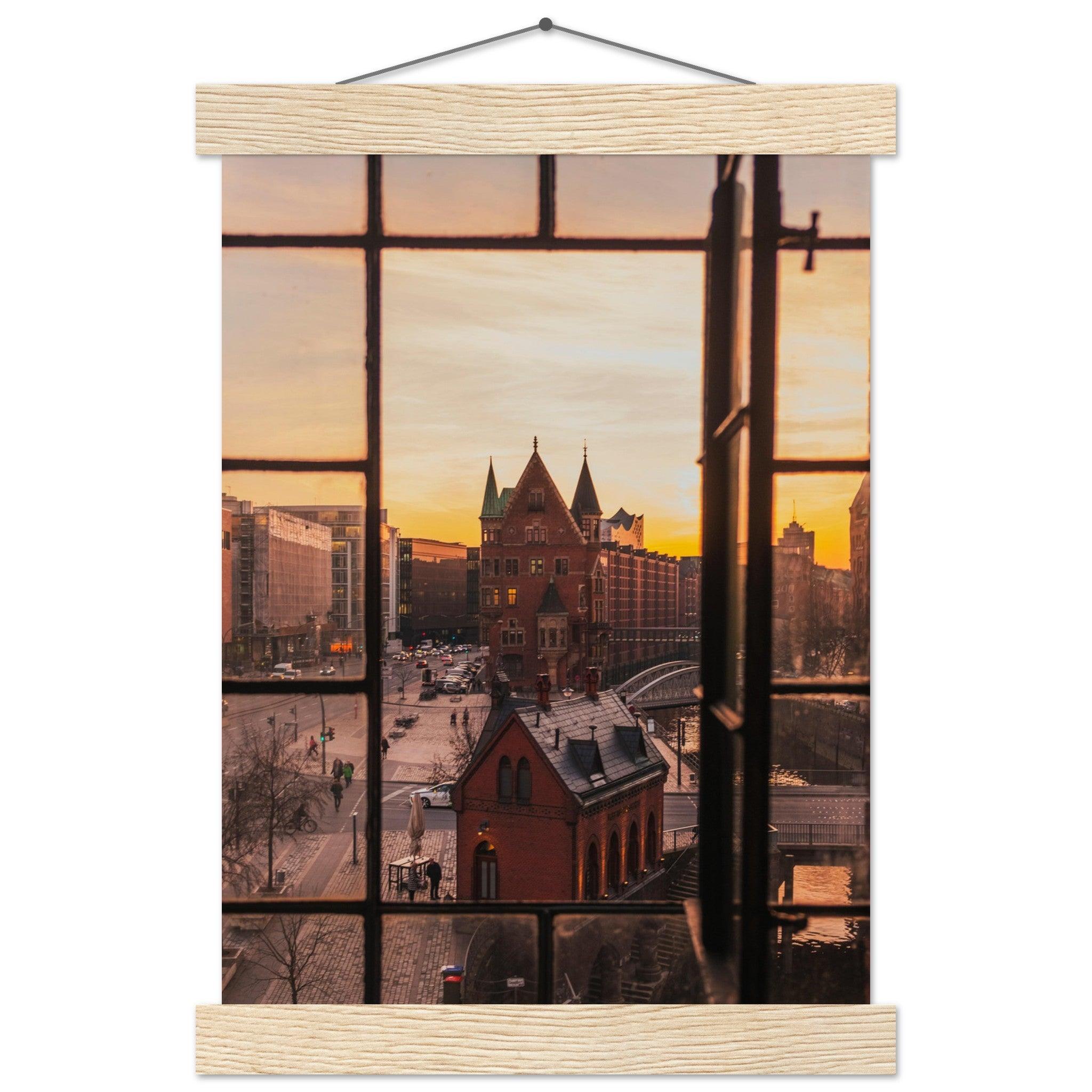 Hamburgisches Flair Poster - Printree.ch Alster, Deutschland, Elbe, Foto, Fotografie, Hafen, Hafenstadt, Hamburg, Kultur, Landungsbrücken, Rathaus, Reeperbahn, Reisen, Speicherstadt, Stadtpanorama, unsplash