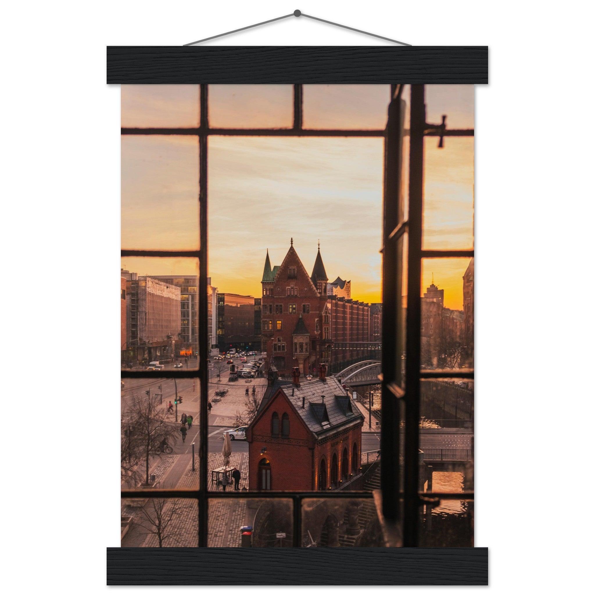 Hamburgisches Flair Poster - Printree.ch Alster, Deutschland, Elbe, Foto, Fotografie, Hafen, Hafenstadt, Hamburg, Kultur, Landungsbrücken, Rathaus, Reeperbahn, Reisen, Speicherstadt, Stadtpanorama, unsplash