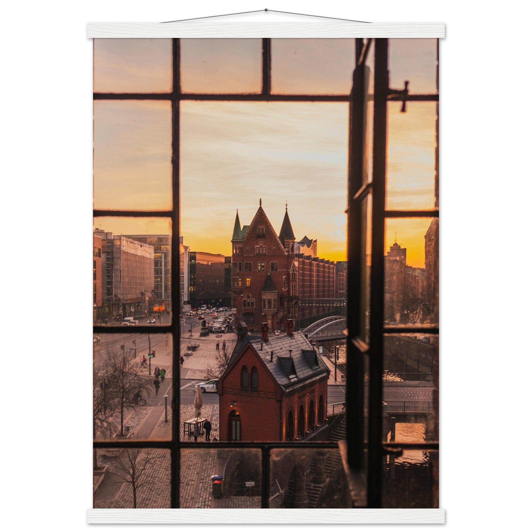 Hamburgisches Flair Poster - Printree.ch Alster, Deutschland, Elbe, Foto, Fotografie, Hafen, Hafenstadt, Hamburg, Kultur, Landungsbrücken, Rathaus, Reeperbahn, Reisen, Speicherstadt, Stadtpanorama, unsplash