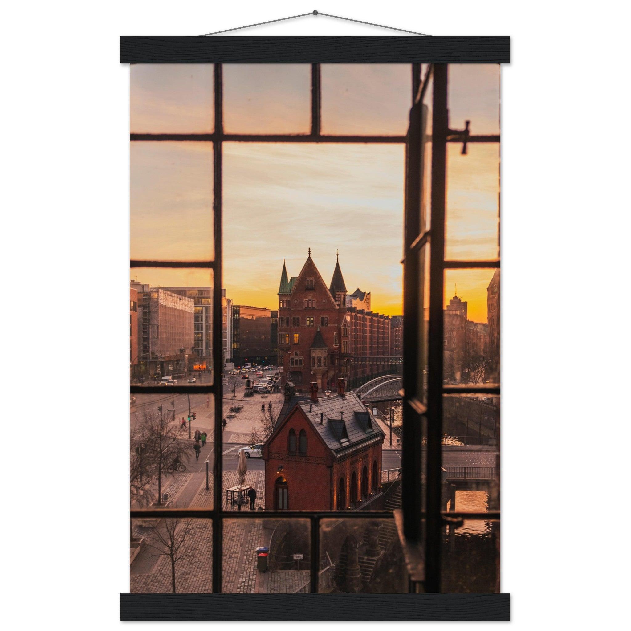 Hamburgisches Flair Poster - Printree.ch Alster, Deutschland, Elbe, Foto, Fotografie, Hafen, Hafenstadt, Hamburg, Kultur, Landungsbrücken, Rathaus, Reeperbahn, Reisen, Speicherstadt, Stadtpanorama, unsplash