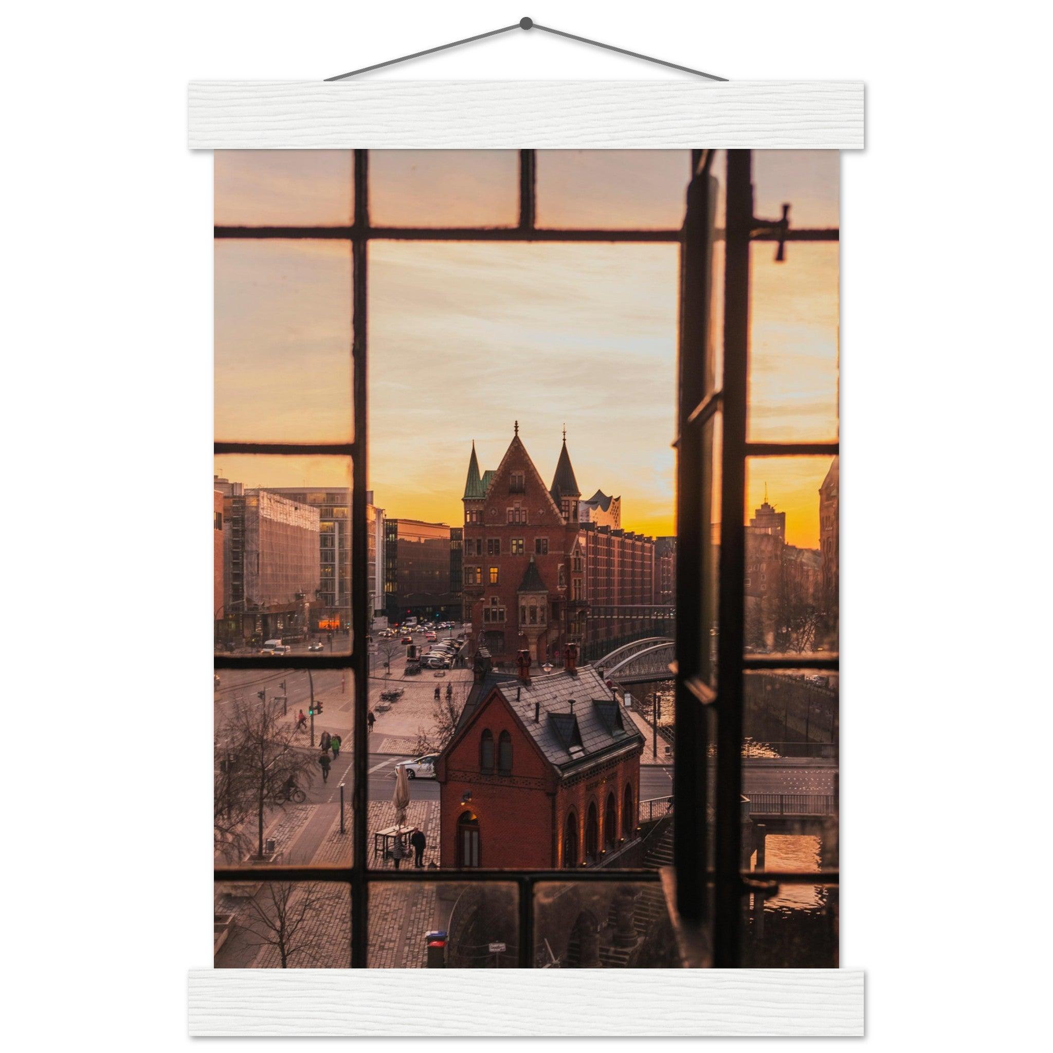 Hamburgisches Flair Poster - Printree.ch Alster, Deutschland, Elbe, Foto, Fotografie, Hafen, Hafenstadt, Hamburg, Kultur, Landungsbrücken, Rathaus, Reeperbahn, Reisen, Speicherstadt, Stadtpanorama, unsplash