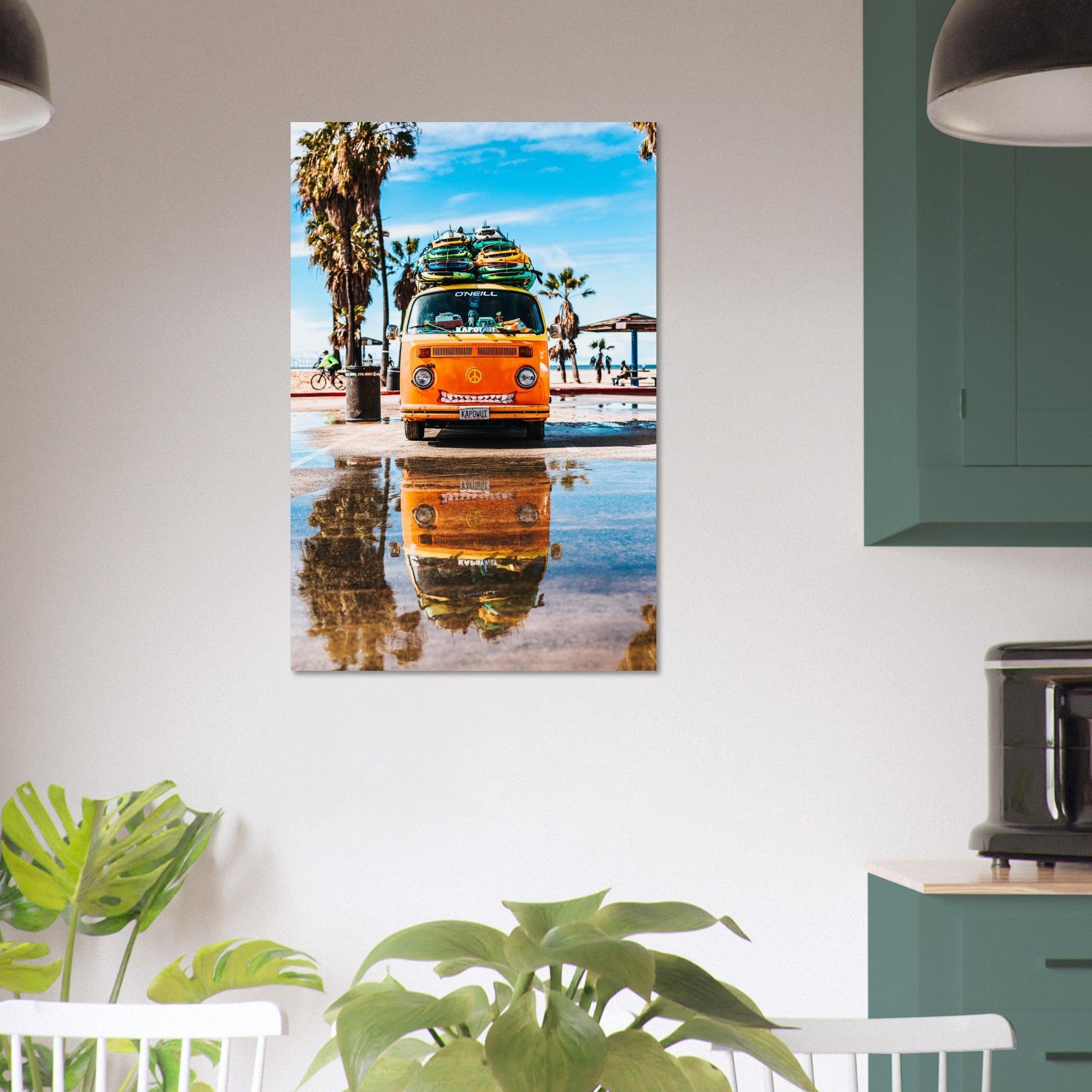 Hawaii VW-Bus Poster - Printree.ch Abenteuer, Campervan, Foto, Fotografie, Hawaii, Inseln, Küste, Reisen, Retro, Roadtrip, Strand, Surfen, unsplash, VW-Bus