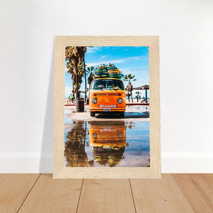 Hawaii VW-Bus Poster - Printree.ch Abenteuer, Campervan, Foto, Fotografie, Hawaii, Inseln, Küste, Reisen, Retro, Roadtrip, Strand, Surfen, unsplash, VW-Bus