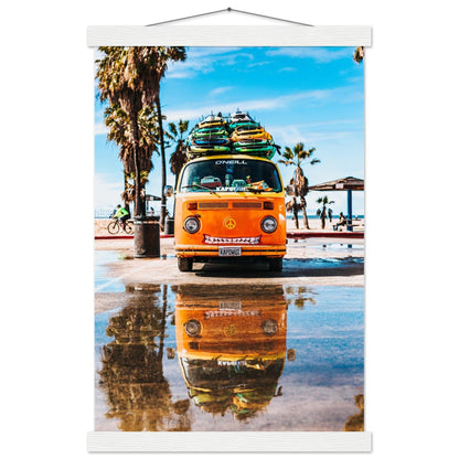 Hawaii VW-Bus Poster - Printree.ch Abenteuer, Campervan, Foto, Fotografie, Hawaii, Inseln, Küste, Reisen, Retro, Roadtrip, Strand, Surfen, unsplash, VW-Bus