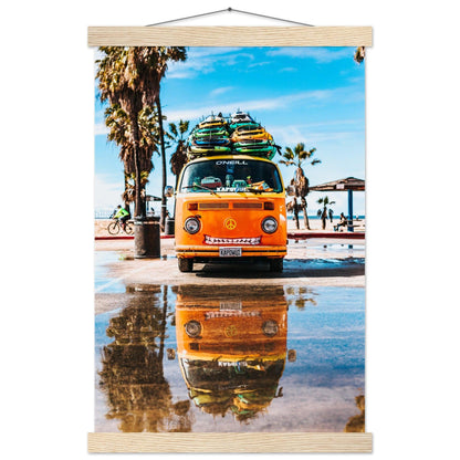 Hawaii VW-Bus Poster - Printree.ch Abenteuer, Campervan, Foto, Fotografie, Hawaii, Inseln, Küste, Reisen, Retro, Roadtrip, Strand, Surfen, unsplash, VW-Bus