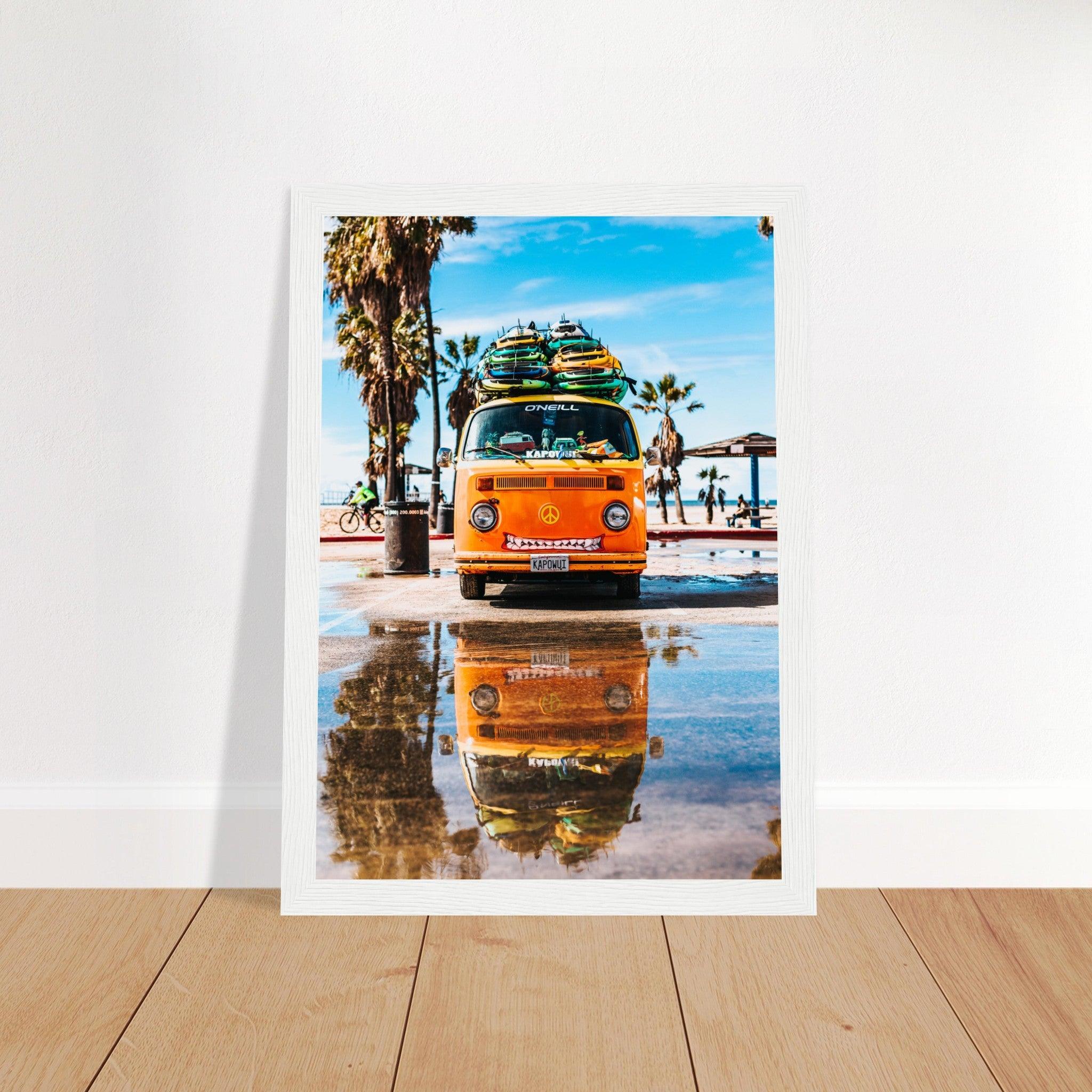 Hawaii VW-Bus Poster - Printree.ch Abenteuer, Campervan, Foto, Fotografie, Hawaii, Inseln, Küste, Reisen, Retro, Roadtrip, Strand, Surfen, unsplash, VW-Bus