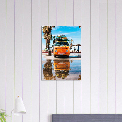 Hawaii VW-Bus Poster - Printree.ch Abenteuer, Campervan, Foto, Fotografie, Hawaii, Inseln, Küste, Reisen, Retro, Roadtrip, Strand, Surfen, unsplash, VW-Bus