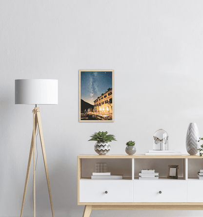 Il Fourn Hotel mit Milchstrasse - Printree.ch einfachschweizer, exklusiv, Foto, Fotografie, Galaxie, landschaft, Poster, Reisen, Schweiz, schweizer alpen, tourismus, Universum