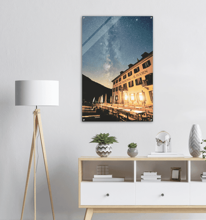 Il Fourn Hotel mit Milchstrasse - Printree.ch einfachschweizer, exklusiv, Foto, Fotografie, Galaxie, landschaft, Poster, Reisen, Schweiz, schweizer alpen, tourismus, Universum