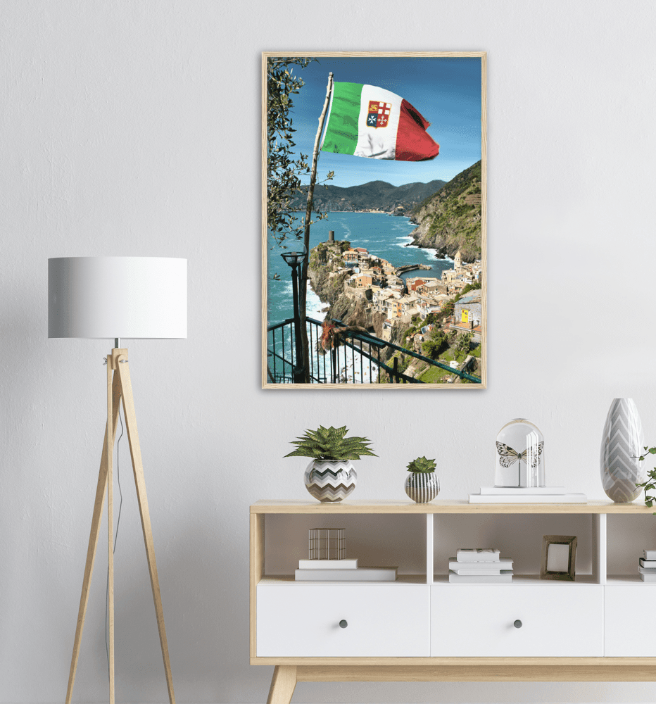 Italia Flagge am Meer - Printree.ch einfachschweizer, exklusiv, Foto, Fotografie, Poster, Reisen