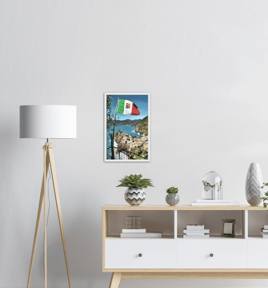 Italia Flagge am Meer - Printree.ch einfachschweizer, exklusiv, Foto, Fotografie, Poster, Reisen