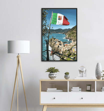 Italia Flagge am Meer - Printree.ch einfachschweizer, exklusiv, Foto, Fotografie, Poster, Reisen