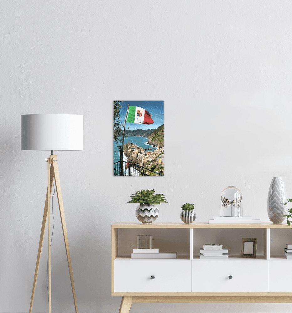 Italia Flagge am Meer - Printree.ch einfachschweizer, exklusiv, Foto, Fotografie, Poster, Reisen