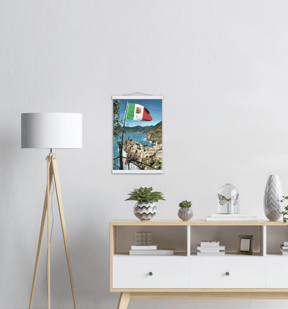 Italia Flagge am Meer - Printree.ch einfachschweizer, exklusiv, Foto, Fotografie, Poster, Reisen