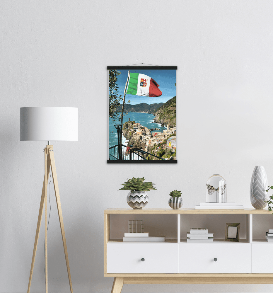 Italia Flagge am Meer - Printree.ch einfachschweizer, exklusiv, Foto, Fotografie, Poster, Reisen