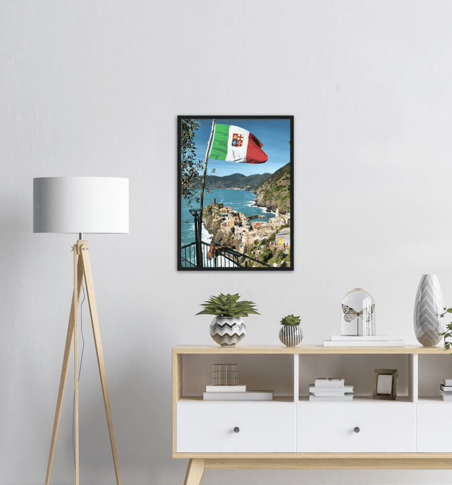 Italia Flagge am Meer - Printree.ch einfachschweizer, exklusiv, Foto, Fotografie, Poster, Reisen