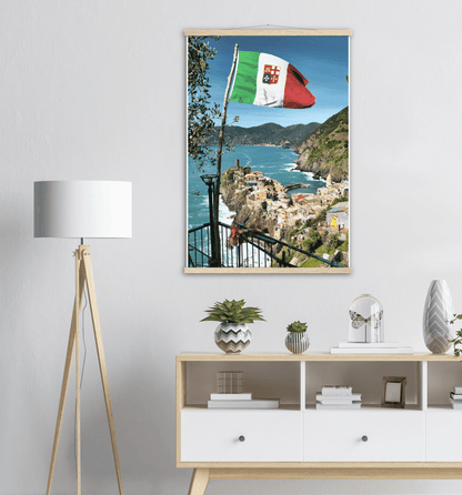 Italia Flagge am Meer - Printree.ch einfachschweizer, exklusiv, Foto, Fotografie, Poster, Reisen