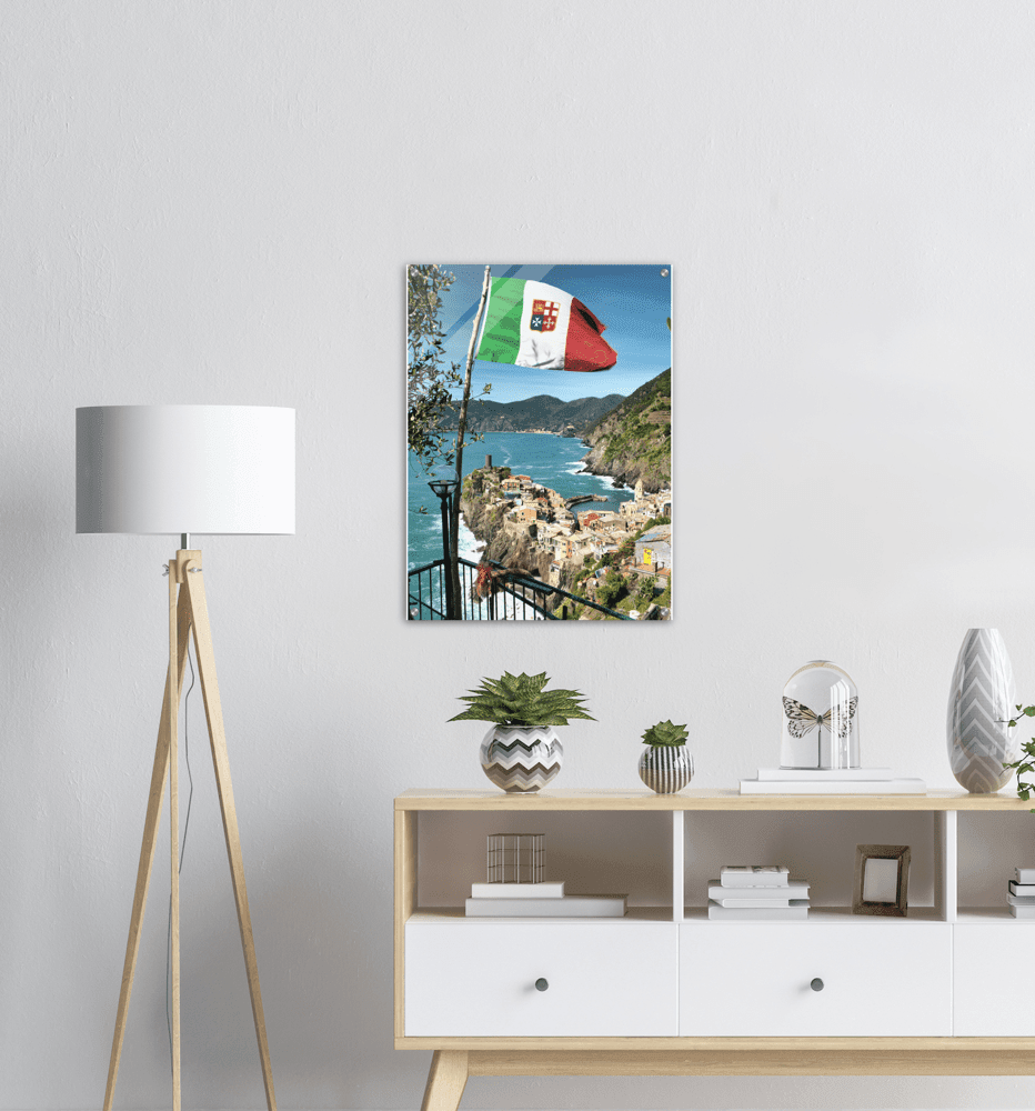 Italia Flagge am Meer - Printree.ch einfachschweizer, exklusiv, Foto, Fotografie, Poster, Reisen