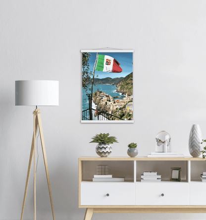 Italia Flagge am Meer - Printree.ch einfachschweizer, exklusiv, Foto, Fotografie, Poster, Reisen