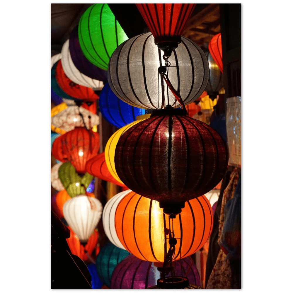 Lampions Vietnam - Printree.ch asiatisch, Asien, bunt, dekoration, einfachschweizer, exklusiv, farbe, Foto, Fotografie, hoi an, kultur, kunst, lampe, lampion, laterne, licht, nacht, papier, Poster, Reisen, schön, tourismus, traditionell, unesco, vietnam, vietnamesisch