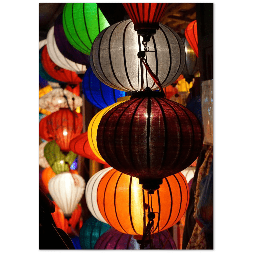 Lampions Vietnam - Printree.ch asiatisch, Asien, bunt, dekoration, einfachschweizer, exklusiv, farbe, Foto, Fotografie, hoi an, kultur, kunst, lampe, lampion, laterne, licht, nacht, papier, Poster, Reisen, schön, tourismus, traditionell, unesco, vietnam, vietnamesisch