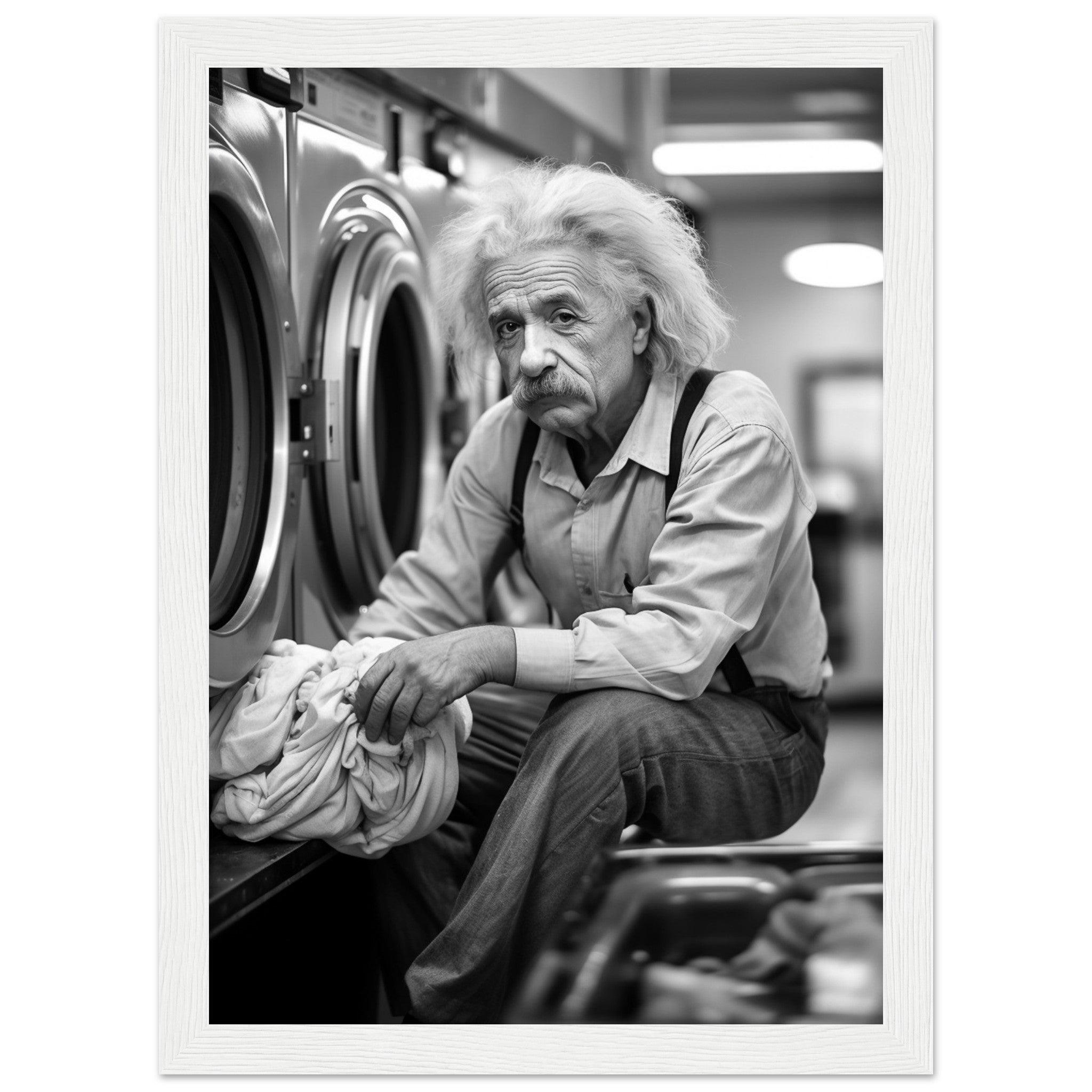 Laundry Day Albert Einstein - Printree.ch AI, Andri Hofmann, berühmt, Poster