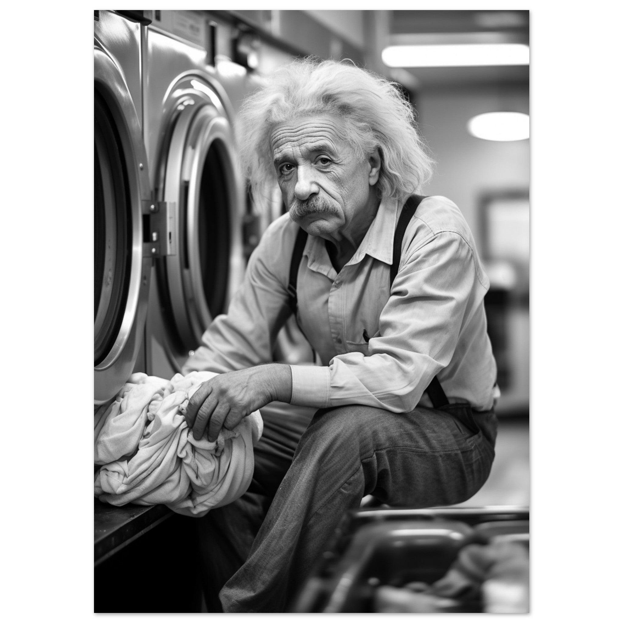 Laundry Day Albert Einstein - Printree.ch AI, Andri Hofmann, berühmt, Poster