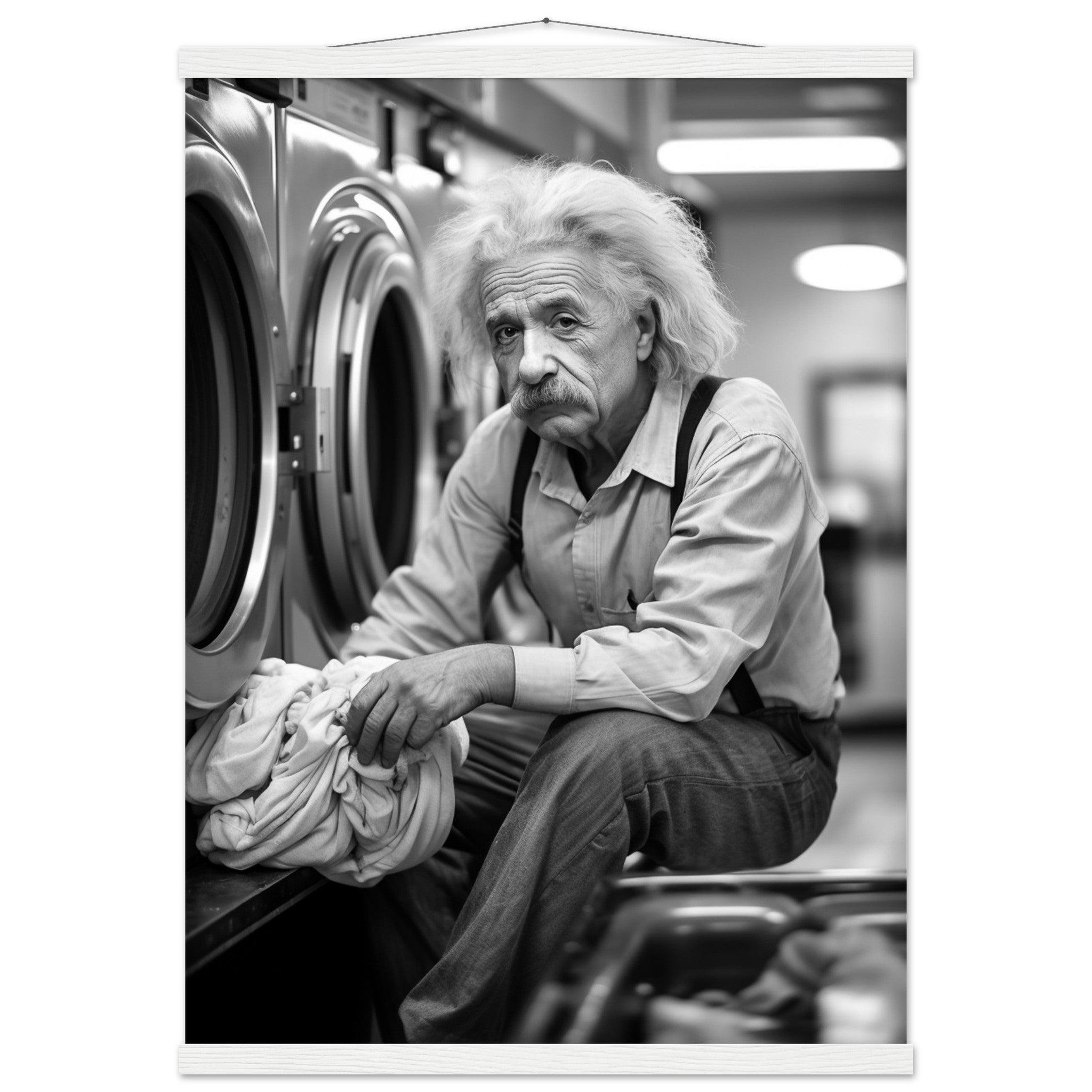 Laundry Day Albert Einstein - Printree.ch AI, Andri Hofmann, berühmt, Poster