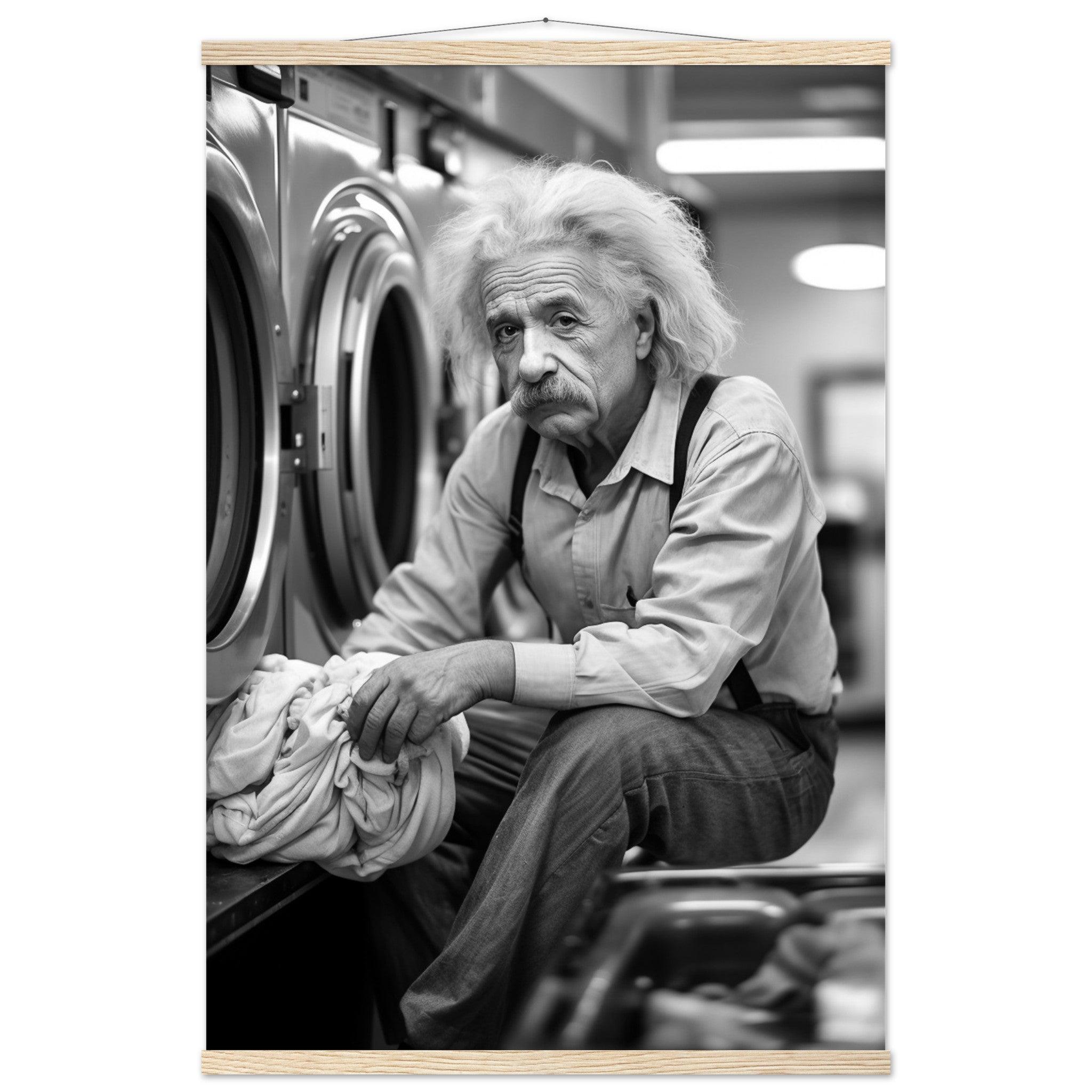 Laundry Day Albert Einstein - Printree.ch AI, Andri Hofmann, berühmt, Poster