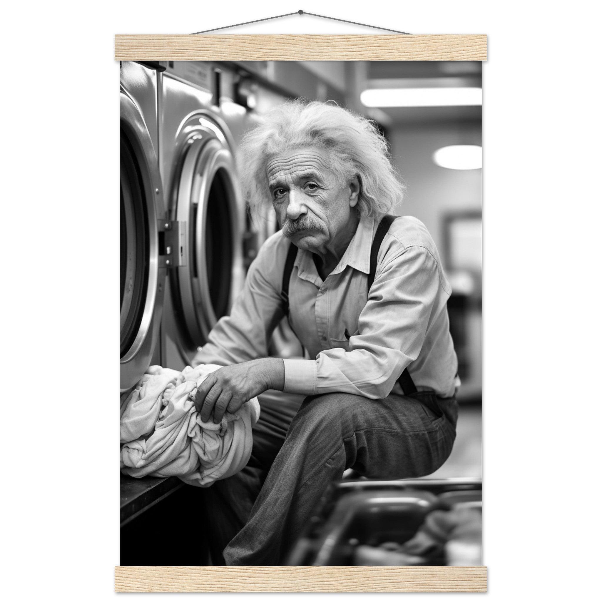 Laundry Day Albert Einstein - Printree.ch AI, Andri Hofmann, berühmt, Poster