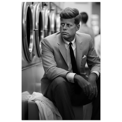 Laundry Day John F Kennedy - Printree.ch AI, Andri Hofmann, Poster, Raumfahrt