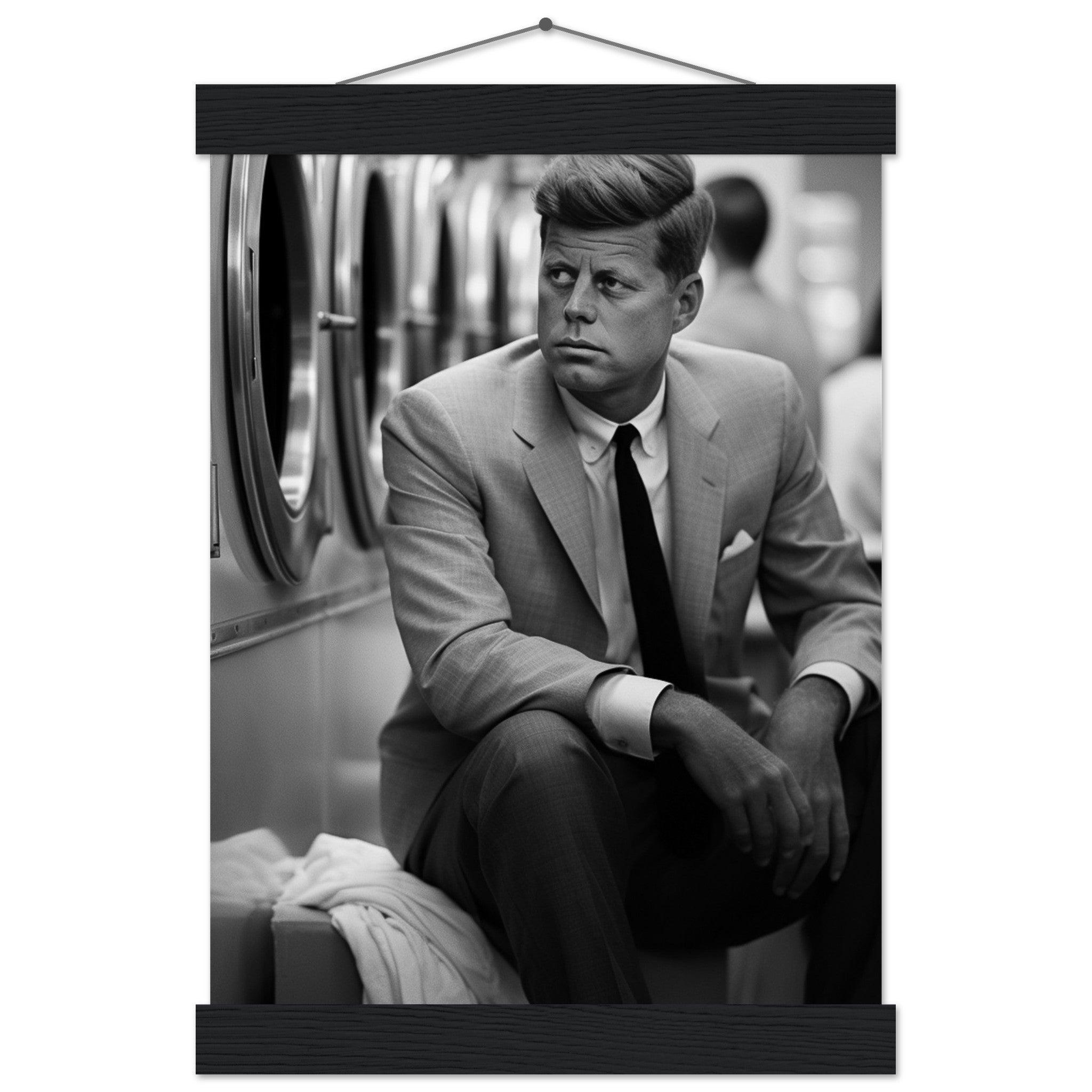 Laundry Day John F Kennedy - Printree.ch AI, Andri Hofmann, Poster, Raumfahrt