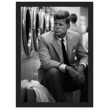 Laundry Day John F Kennedy - Printree.ch AI, Andri Hofmann, Poster, Raumfahrt