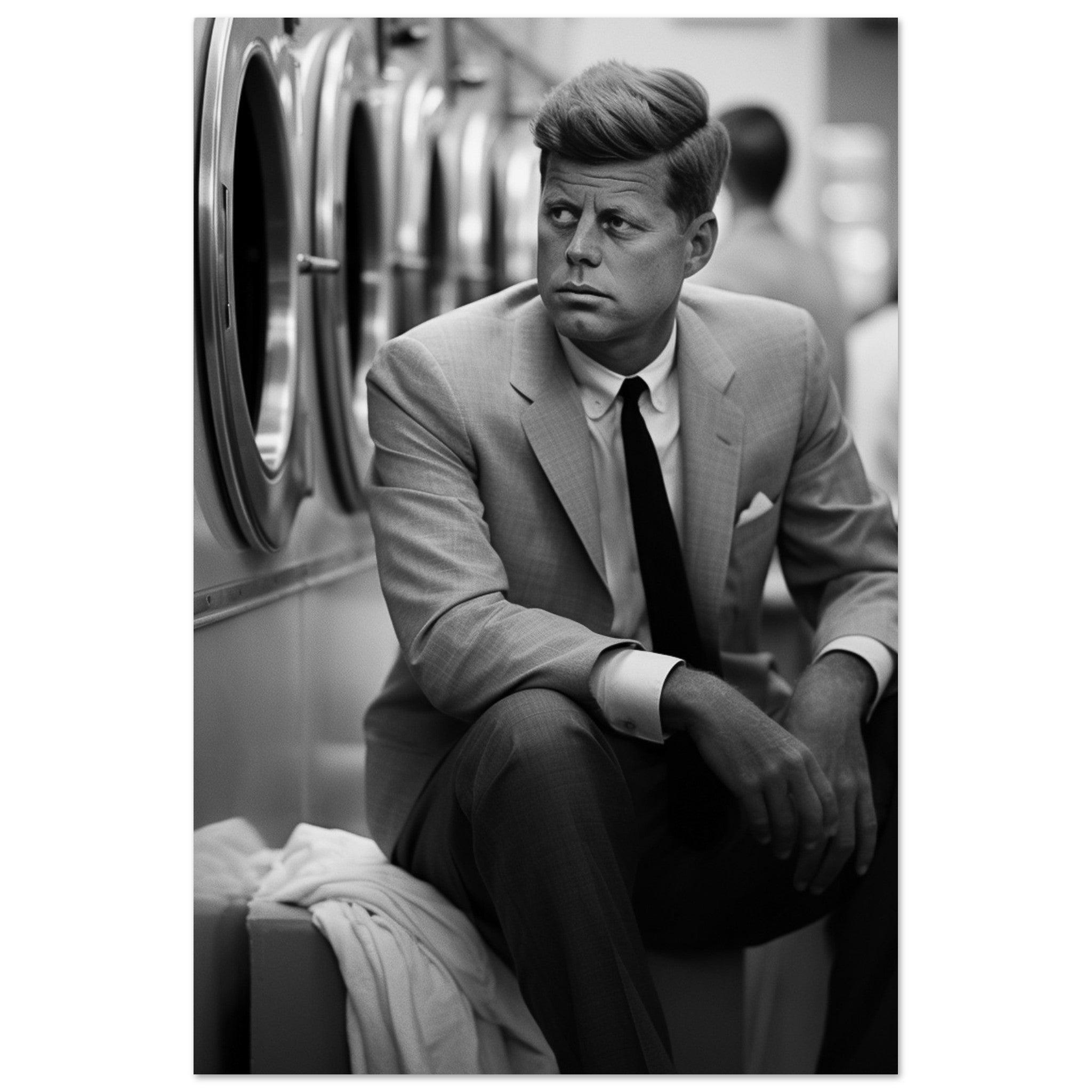 Laundry Day John F Kennedy - Printree.ch AI, Andri Hofmann, Poster, Raumfahrt