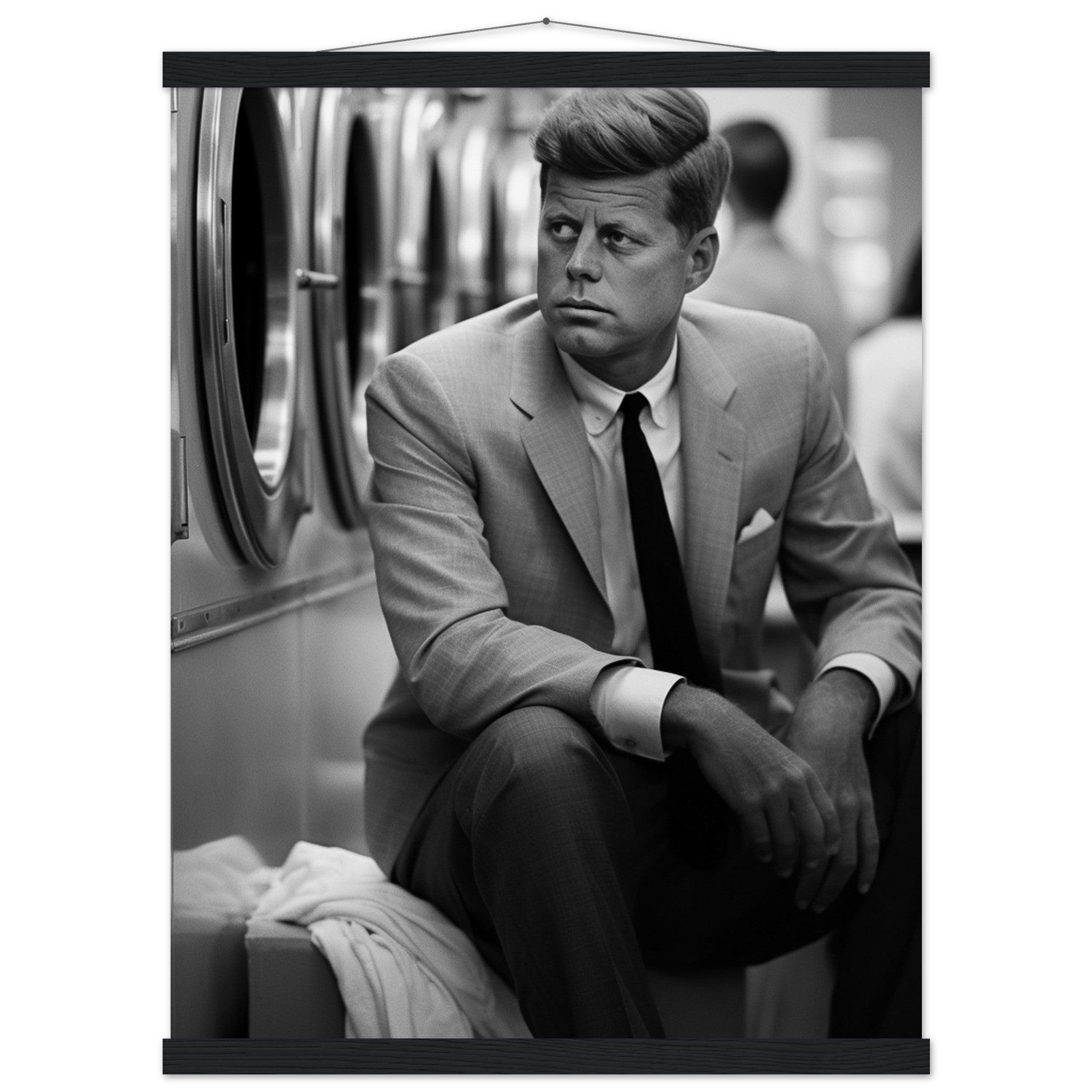 Laundry Day John F Kennedy - Printree.ch AI, Andri Hofmann, Poster, Raumfahrt