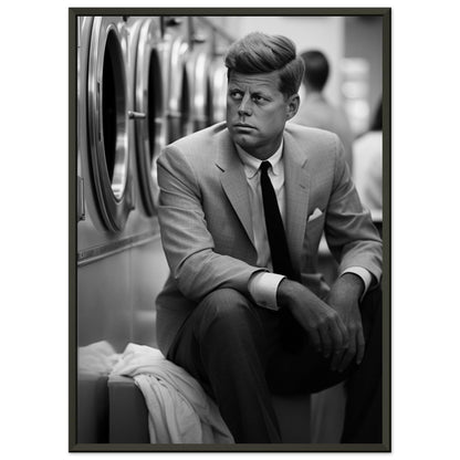 Laundry Day John F Kennedy - Printree.ch AI, Andri Hofmann, Poster, Raumfahrt