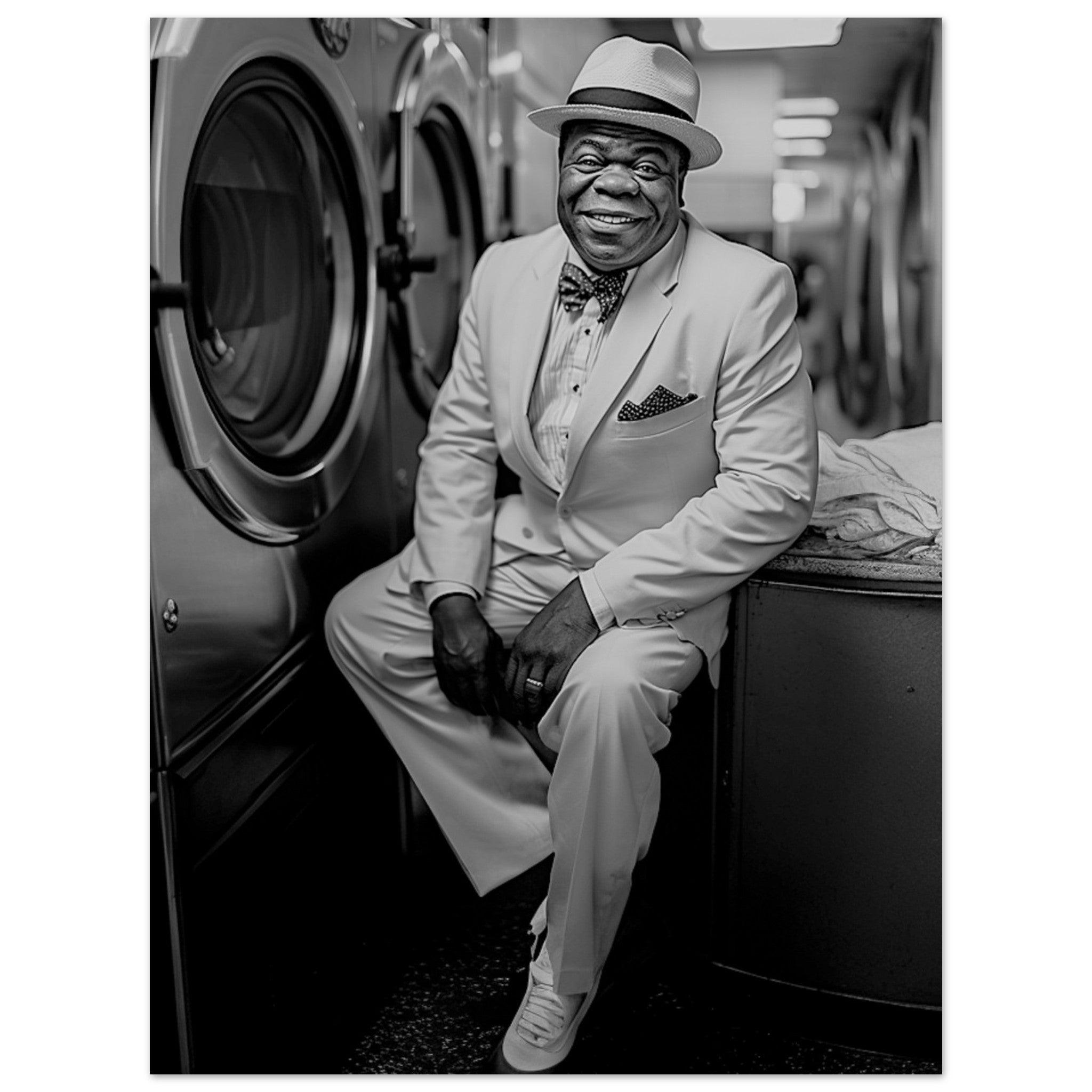 Laundry Day Louis Armstrong - Printree.ch AI, Andri Hofmann, Poster, Raumfahrt