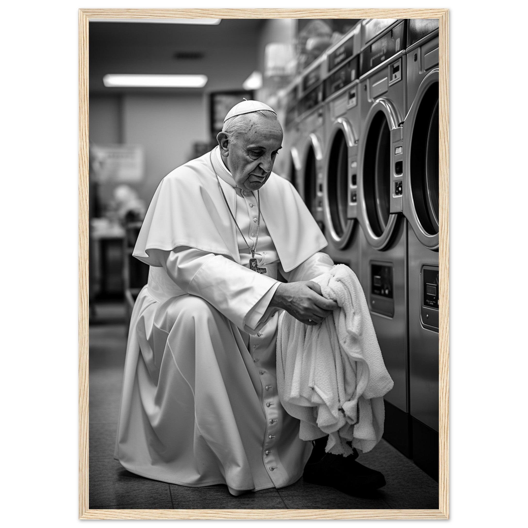 Laundry Day Pope Franziskus - Printree.ch AI, Andri Hofmann, Poster, Raumfahrt